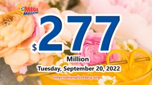 Mega Millions 颁发了 100 万美元的奖金；彩金提升至 2.77